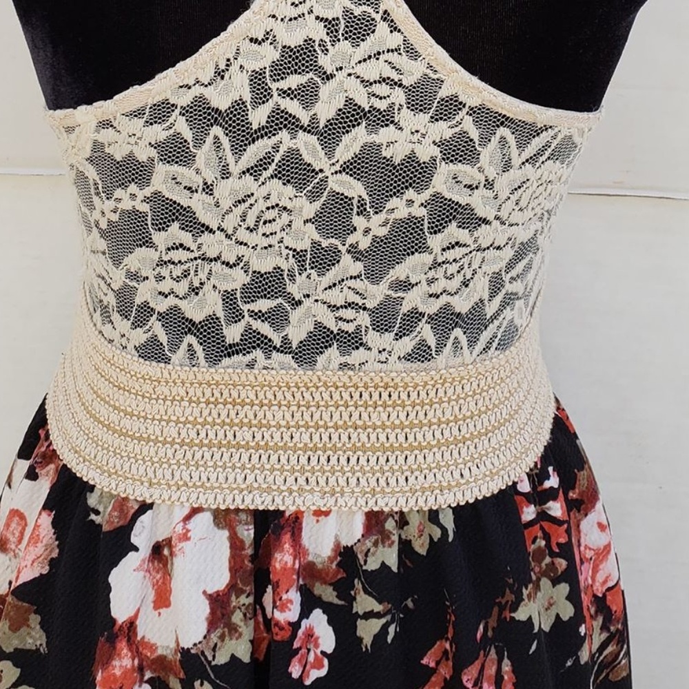 Chocolate Women's Floral Mini Dress sz Small - Picture 8 of 8